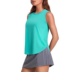 PINSPARK Workout Tank Tops Woman Ice Silk