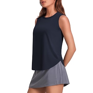 PINSPARK Workout Tank Tops Woman Ice Silk