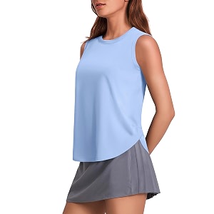PINSPARK Workout Tank Tops Woman Ice Silk