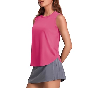 PINSPARK Workout Tank Tops Woman Ice Silk