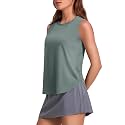 PINSPARK Workout Tank Tops Woman Ice Silk