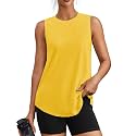 PINSPARK Workout Tank Tops for Women UPF 50+ Side Slits Athletic Gym Shirt