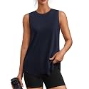 PINSPARK Workout Tank Tops for Women UPF 50+ Side Slits Athletic Gym Shirt