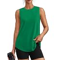 PINSPARK Workout Tank Tops for Women UPF 50+ Side Slits Athletic Gym Shirt