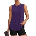 PINSPARK Workout Tank Tops for Women UPF 50+ Side Slits Athletic Gym Shirt