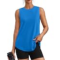 PINSPARK Workout Tank Tops for Women UPF 50+ Side Slits Athletic Gym Shirt