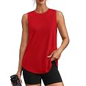 PINSPARK Workout Tank Tops for Women UPF 50+ Side Slits Athletic Gym Shirt