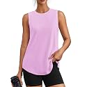 PINSPARK Workout Tank Tops for Women UPF 50+ Side Slits Athletic Gym Shirt