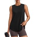 PINSPARK Workout Tank Tops for Women UPF 50+ Side Slits Athletic Gym Shirt