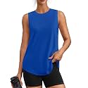 PINSPARK Workout Tank Tops for Women UPF 50+ Side Slits Athletic Gym Shirt