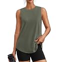 PINSPARK Workout Tank Tops for Women UPF 50+ Side Slits Athletic Gym Shirt