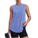 PINSPARK Workout Tank Tops for Women UPF 50+ Side Slits Athletic Gym Shirt