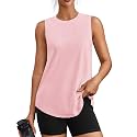 PINSPARK Workout Tank Tops for Women UPF 50+ Side Slits Athletic Gym Shirt