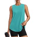 PINSPARK Workout Tank Tops for Women UPF 50+ Side Slits Athletic Gym Shirt