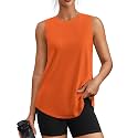 PINSPARK Workout Tank Tops for Women UPF 50+ Side Slits Athletic Gym Shirt