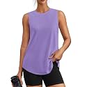 PINSPARK Workout Tank Tops for Women UPF 50+ Side Slits Athletic Gym Shirt
