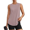 PINSPARK Workout Tank Tops for Women UPF 50+ Side Slits Athletic Gym Shirt