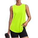 PINSPARK Workout Tank Tops for Women UPF 50+ Side Slits Athletic Gym Shirt