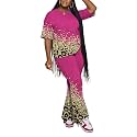 PINSV Women 2 Piece Outfits Short Sleeve Top and Flare Pants Lounge Sets Tracksuit
