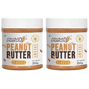pintola classic peanut butter creamy 350g - original american recipe with high protein 26g amp 72g fiber premium roasted nuts gluten free zero trans fat with mufa good fats vit e amp b3 dairy free