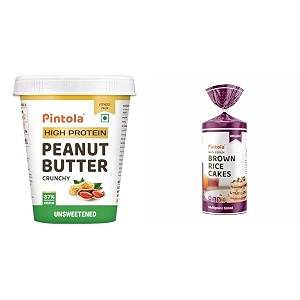 pintola combo - high protein all natural peanut butter crunchy 1kg  rice cake multigrain salted 130g100 pure roasted peanuts butter creamy high protein nut butter with organic rice cakes