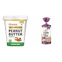 Pintola Combo - High Protein All Natural Peanut Butter Crunchy 510g + Rice Cake Multigrain Salted 130g, 100% Pure Roasted Peanuts butter, Crunchy High Protein Nut Butter With Organic Rice Cakes