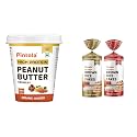 Pintola Combo - High Protein Organic Jaggery Peanut Butter Crunchy 1kg + Rice Cakes (Unsalted & Multigrain) (Pack of 2) (130g x 2), 100% Roasted Peanuts butter, High in Protein With Organic Rice Cakes