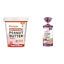 Pintola Combo - Performance Series American Recipe Peanut Butter Crunchy 1Kg + Rice Cake Multigrain Salted 130g, 100% Roasted Peanuts butter, Creamy High Protein Nut Butter With Organic Rice Cakes