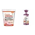 Pintola Combo - Performance Series American Recipe Peanut Butter Creamy 510 Gram + Rice Cake Multigrain Salted 130 Gram, 100% Roasted Peanuts Butter, High Protein Nut Butter With Organic Rice Cakes