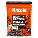 Pintola 25g High Protein Dark Chocolate &amp; Cranberry Muesli 1kg, No Refined Sugar, High Fibre, Breakfast Cereal