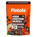 Pintola 25g High Protein Dark Chocolate & Cranberry Muesli 400g, No Refined Sugar, High Fibre, Breakfast Cereal