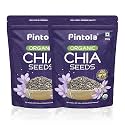 Pintola Pack of 2 Organic Chia Seeds 250g each, 100% Pure, High Protein and Fiber, Gluten Free