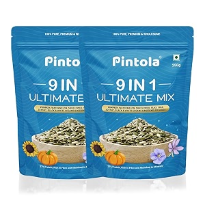 pintola pack of 2 premium amp wholesome 9 in 1 ultimate mix seeds 9 varieties 250g each high fiber and nutrients