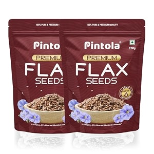 pintola pack of 2 premium flax seeds 250g each  rich in omega 3 fatty acids  high in proteinfibermagnesium amp copper loaded with minerals100 natural aids weight management