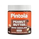 Pintola Peanut Butter Chocolate Flavour Creamy 350g - 24g Protein &amp; 7.9g Dietary Fiber, Made with Premium Roasted Nuts &amp; Cocoa, Gluten Free, Zero Cholesterol &amp; Trans Fat, Vit E &amp; B3, Dark Chocolate