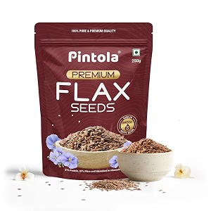 pintola premium flax seeds 250g  rich in omega 3 fatty acids  high in proteinfibermagnesium amp copper  loaded with minerals  100 natural  non gmo  energy booster  aids weight management