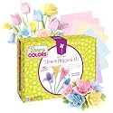 Pinwheel Crafts Flower Origami Kit for Kids Ages 8-12, 150 Pcs Spring Color