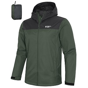 Pioneer Camp Mens Rain Jacket Waterproof with