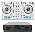 Pioneer DDJ-FLX10-W 4-Channel DJ Controller Bundle with Headliner HL10013 Pitch Black Rolling Flight Case — STEMS Track Separation, DMX Lighting, Dual USB-C, rekordbox and Serato