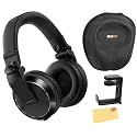 Pioneer DJ HDJ-X7 Professional Over-Ear DJ Headphones - Black Bundle with Case, Stand, and Austin Bazaar Polishing Cloth