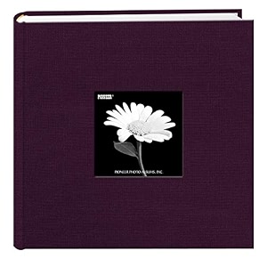 fabric frame cover photo album 200 pockets hold 4x6 photos sweet plum