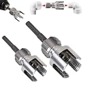 Pipe Threading Tool Kit with Internal &amp; External Threader, 1/2"+ 3/4" Pipe Sizes,Pipe Thread Cutting Tool, Electric Drill Compatible PVC Pipe Threader Kit, Pipe Sizes Rethreading Tool