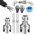 Pipe Threading Tool Kit with Internal & External Threader, 1/2"+ 3/4" Pipe Sizes Rethreading Tool,Pipe Thread Cutting Tool, Electric Drill Compatible PVC Pipe Threader Kit, Pipe Sizes Rethreading Tool