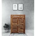 Sheesham Wood Shoe Rack - Already Assembled - Shoe Cabinet Storage for Home/Entryway/Hallway/Organizer/Rack for Home - Rustic Teak Finish