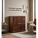 Sheesham Wood Shoe Rack - Already Assembled - Shoe Cabinet Storage for Home/Organizer/Shoe Rack for Home - Rustic Teak Finish