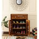 Sheesham Wood Shoe Rack - Already Assembled - Shoe Cabinet Storage for Home/Entryway/Hallway/Organizer/Rack for Home - Rustic Teak Finish