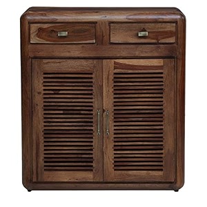 sheesham wood shoe rack - already assembled - shoe cabinet storage for homeentrywayhallwayorganizerrack for home - rustic teak finish