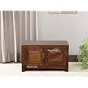 Sheesham Wood Shoe Rack - Already Assembled - Shoe Cabinet Storage for Home/Organizer/Rack for Home - Rustic Teak Finish