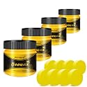 PIPIHUA Beeswax Polish and Conditioner for Wood Furniture - Waterproof &amp; Restorer Wood Wax, Multipurpose Beeswax Furniture Polish and Cleaner for All Types and Colours(4×100g with 8 Sponges)