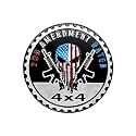 GLSOWEE 2ND Amendment Badge Rated Car Emblem, 4 x 4 3D Metal Stickers